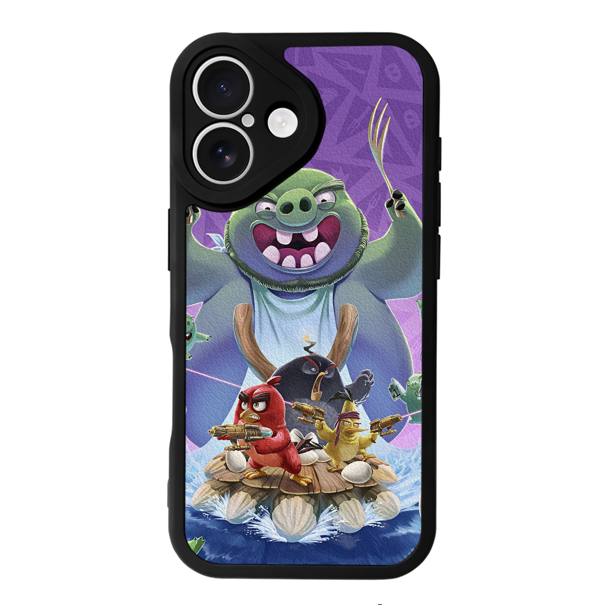 （画像用） Angry Birds アングリーバード 【iPhone 16シリーズ対応】シリコンスマホケース（レザー調） 材質：シリコン